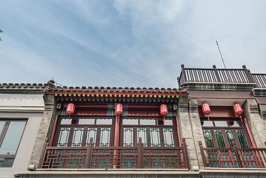 中国北京前门大街的复古建筑