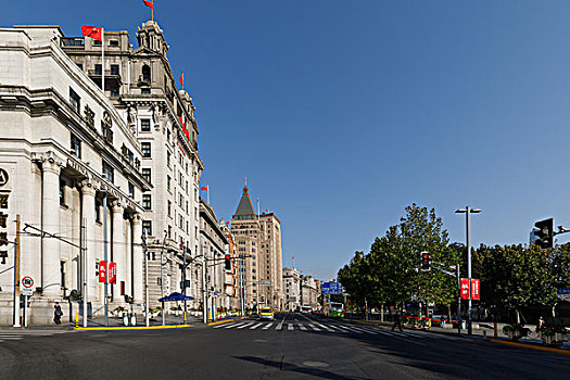 上海外滩万国建筑群道路