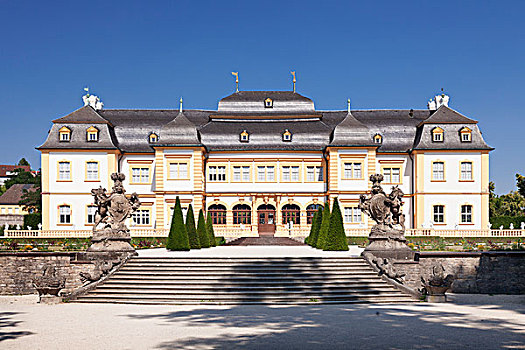 巴洛克,宫殿,洛可可风格,花园,弗兰克尼亚,巴伐利亚,德国,欧洲