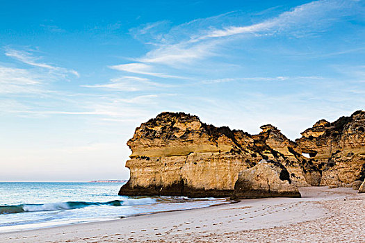 岩石构造,黎明,阿尔加维,葡萄牙