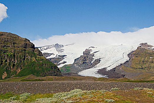 冰河,区域,斯卡夫塔菲尔国家公园,冰岛,欧洲