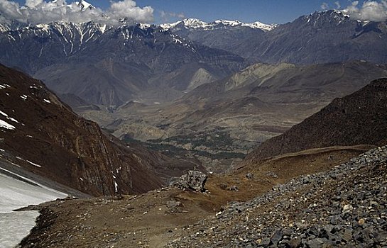 全景,山脉,尼泊尔