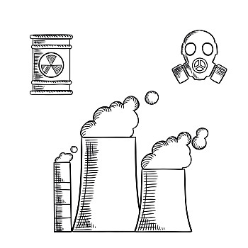 工厂废气简笔画图片