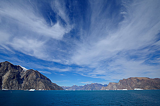 冰山,山峦,格陵兰