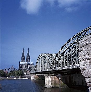 霍恩佐伦大桥,圆顶,科隆,教堂,德国,欧洲,世界遗产