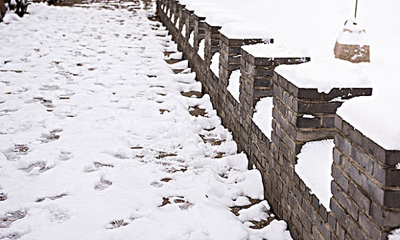 城墙和雪