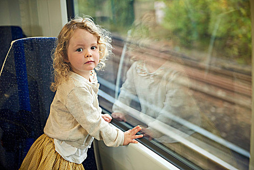 女性,幼儿,列车,头像