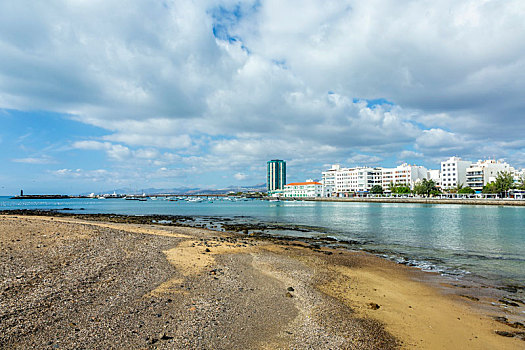 海边,风景,散步场所,阿雷西费,兰索罗特岛,船