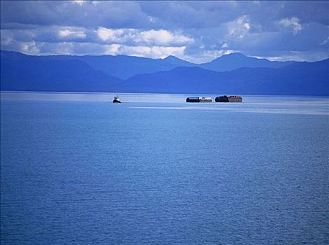 驳船,运输,阿拉斯加,美国