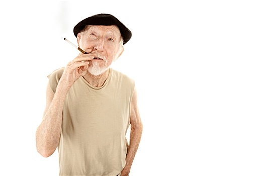 老人,香烟