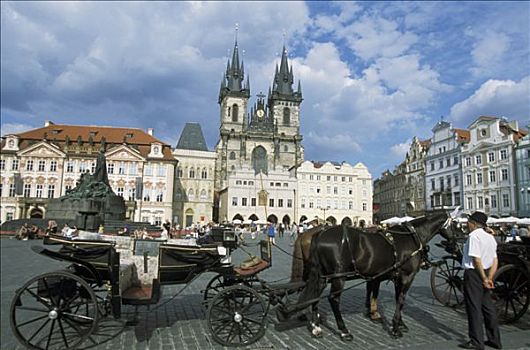捷克共和国,布拉格,广场,老城