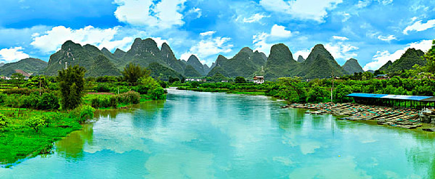 漓江漂流图片