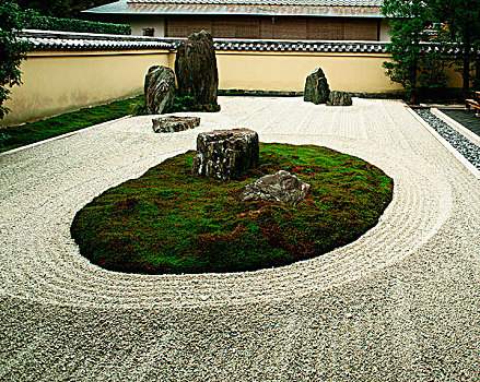 日本,京都,风格,岩石花园