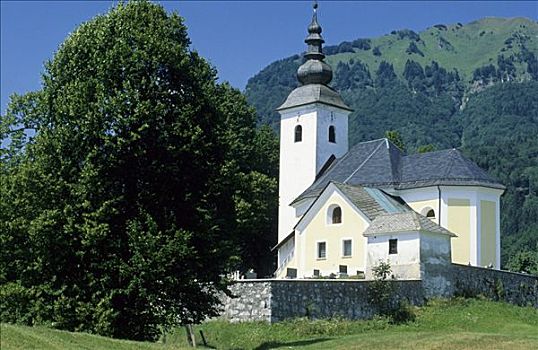 山,教堂,区域,斯洛文尼亚