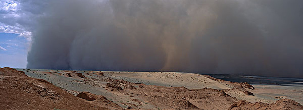 沙暴,戈壁沙漠,蒙古