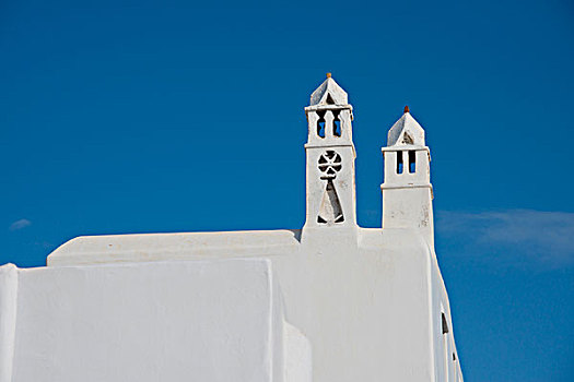 希腊,基克拉迪群岛,米克诺斯岛,特色,刷白,屋顶,展示,传统,建筑,大幅,尺寸