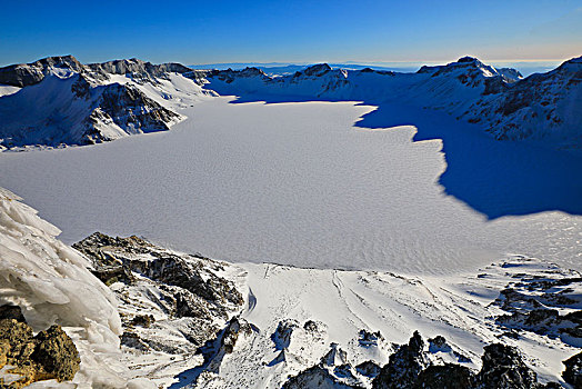 冰雪长白山天池