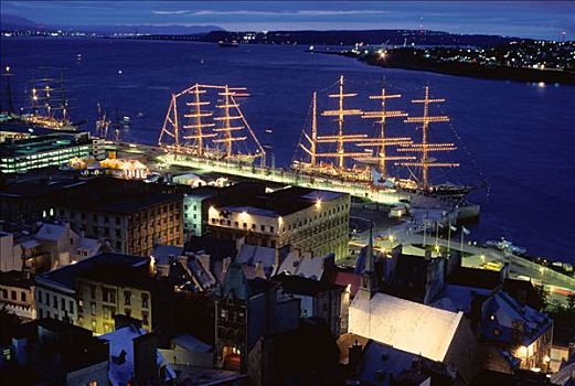 高桅横帆船,魁北克城,魁北克,加拿大