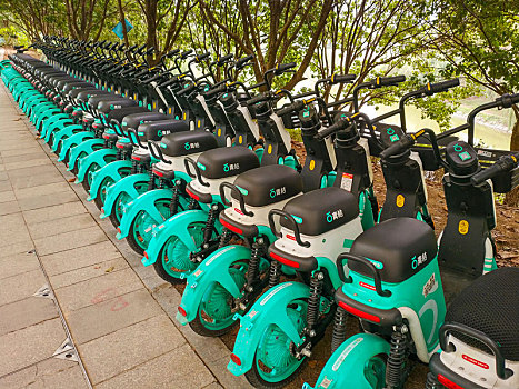 青桔电单车图片