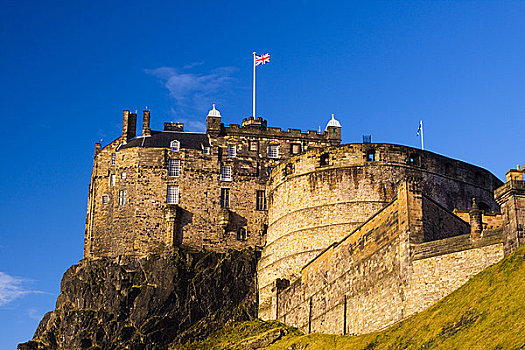 苏格兰,城市,爱丁堡,爱丁堡城堡,南方,城堡,山