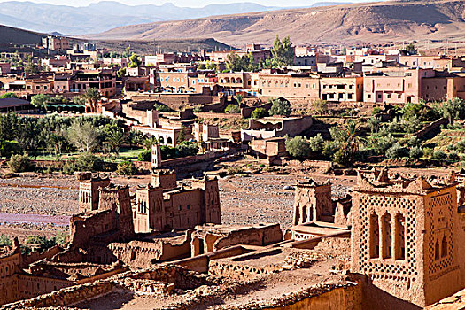 非洲,摩洛哥,砖坯,建筑,牢固,乡村,世界遗产,联合国教科文组织,现代