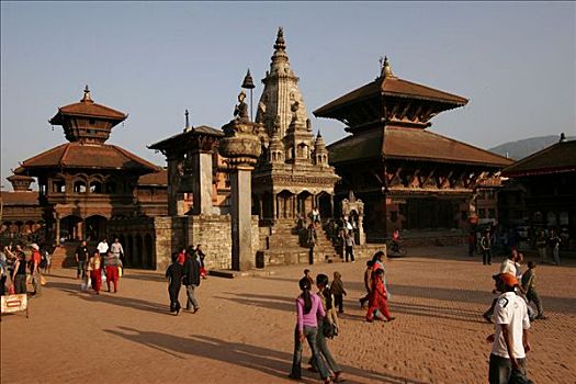 庙宇,杜巴广场,巴克塔普尔,尼泊尔