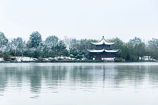 杭州湘湖雪景