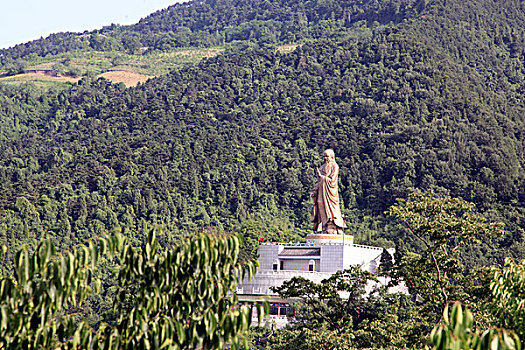 西安,终南山,天下第一福地,老子,名胜,风光,旅游,景点,建筑,雕塑,牌坊,8961