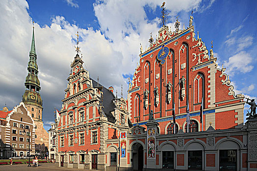 教堂,房子,里加,拉脱维亚,欧洲