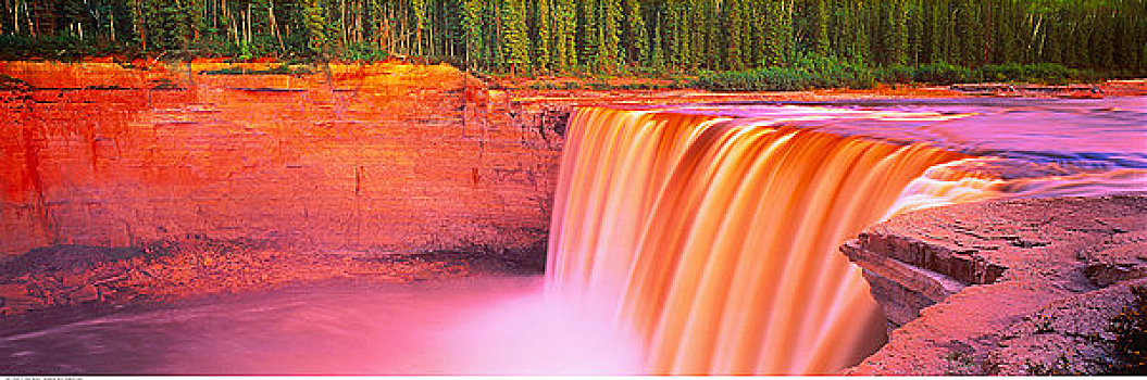 亚历山大,瀑布,相似,峡谷,加拿大西北地区,加拿大