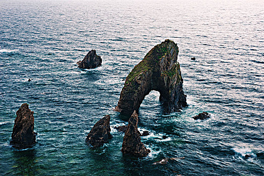 岩石构造,海中,梅奥县,爱尔兰