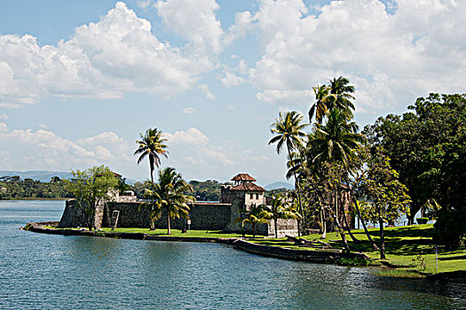 危地马拉,国家公园,圣费利佩,西班牙殖民地,17世纪,堡垒,湖,保护,河,加勒比海,大幅,尺寸