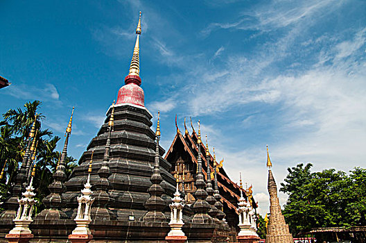 东南亚泰国寺庙尖顶