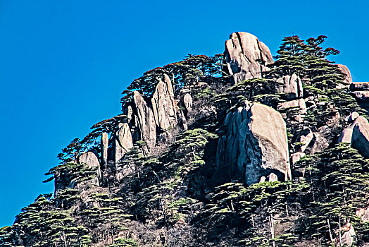 安徽省黄山市黄山风景区天都峰自然景观