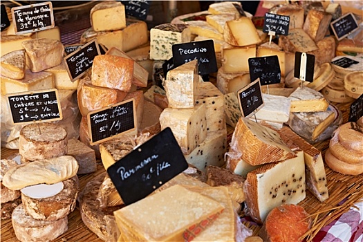 法国,奶酪,普罗旺斯,市场