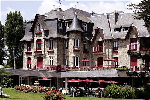 法国,大西洋卢瓦尔省,拉博勒,餐馆,一个,星,引导,城堡