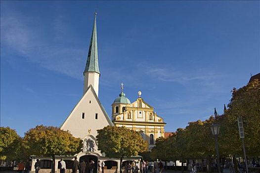 教堂,朝圣地,巴伐利亚,德国