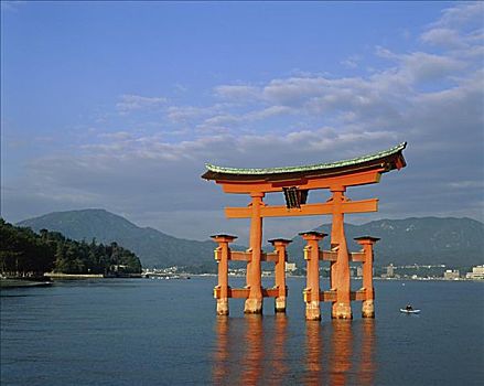 大门,严岛神社,宫岛,日本