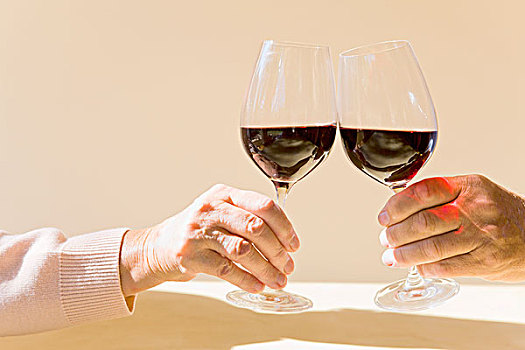 情侣,祝酒,葡萄酒