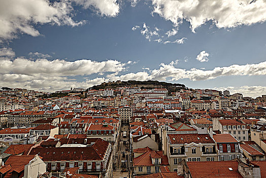 风景,城堡,里斯本,葡萄牙