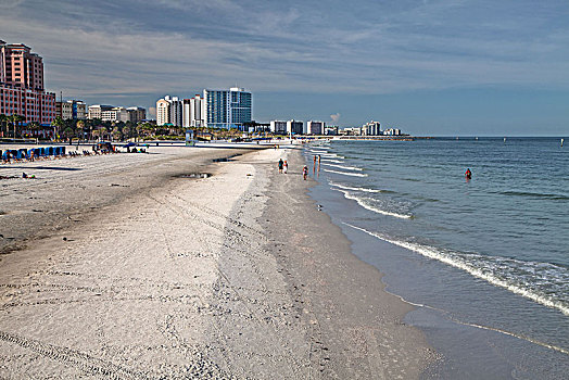 美国,佛罗里达,清澈,海滩,全景