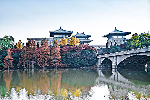 江苏省南京市雨花台景区古典建筑景观