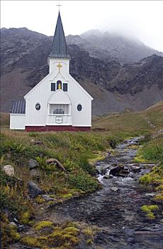 南乔治亚,库克群岛,坎伯兰湾,教堂,挪威