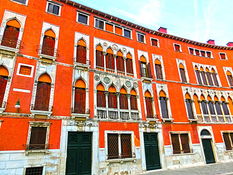威尼斯,意大利,老,房子