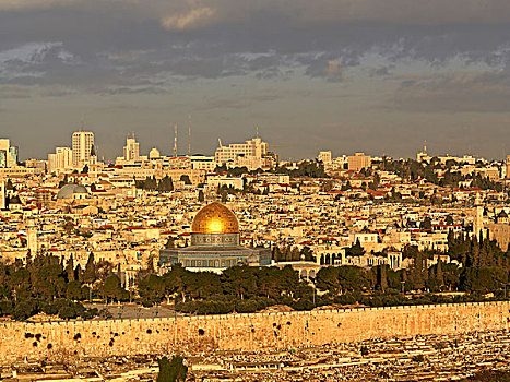 清真寺,城市,圆顶清真寺,圣殿山,耶路撒冷,以色列