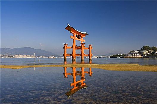 鸟居,广岛,湾,宫岛,本州,日本