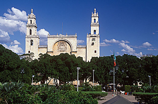 大教堂,梅里达,尤卡坦半岛,墨西哥,北美