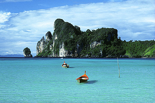 南,泰国,靠近,普吉岛,岛屿,渔船