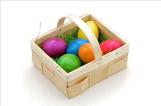 彩色,复活节彩蛋,盛屑篮