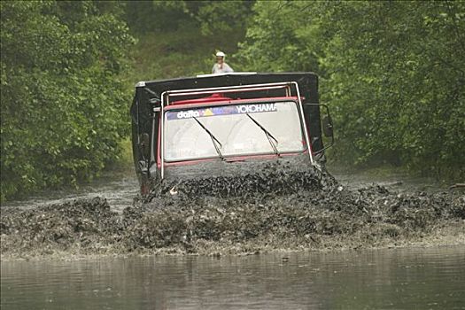 2003年,卡车,驾驶,泥,水,德国